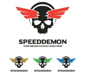 speed demon logo design vector
