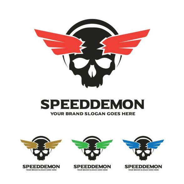 speed demon logo design vector