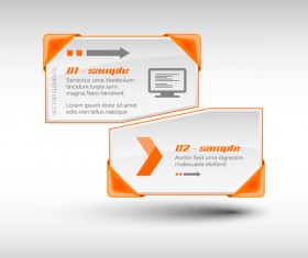 stickers geometry corner business banner vector