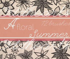 A floral Summer photoshop brushes