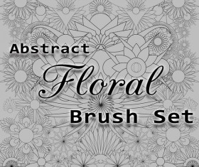 Abstract Floral photoshop brushes set