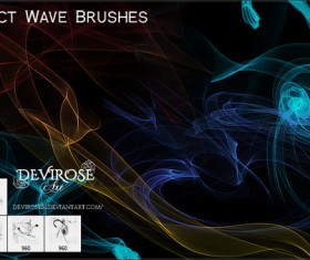 Abstract Wave lines photoshop brushes