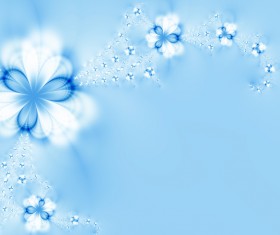 Abstract blue flower background HD picture 02