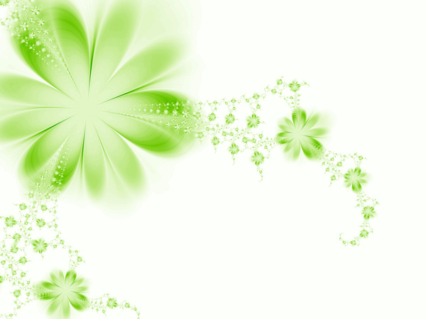 Abstract floral background, green floral background, abstract art, green  abstract flowers, HD wallpaper