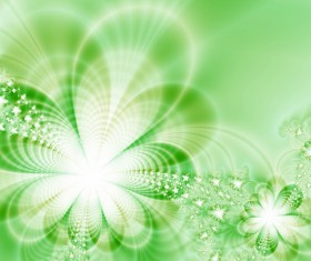 Abstract green floral background HD picture 02