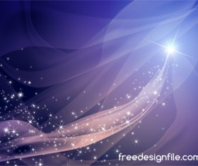Abstract wavy with stars light vector background 01