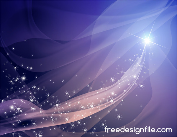 Abstract wavy with stars light vector background 01
