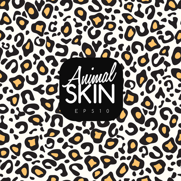 Animal skin seamless pattern vector material 03