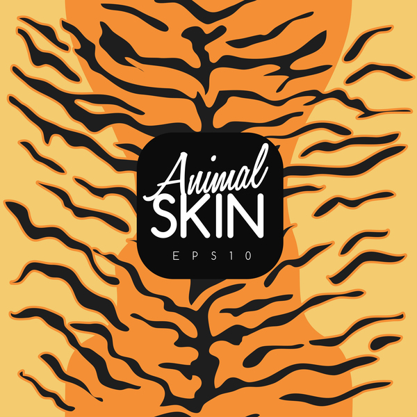 Animal skin seamless pattern vector material 06