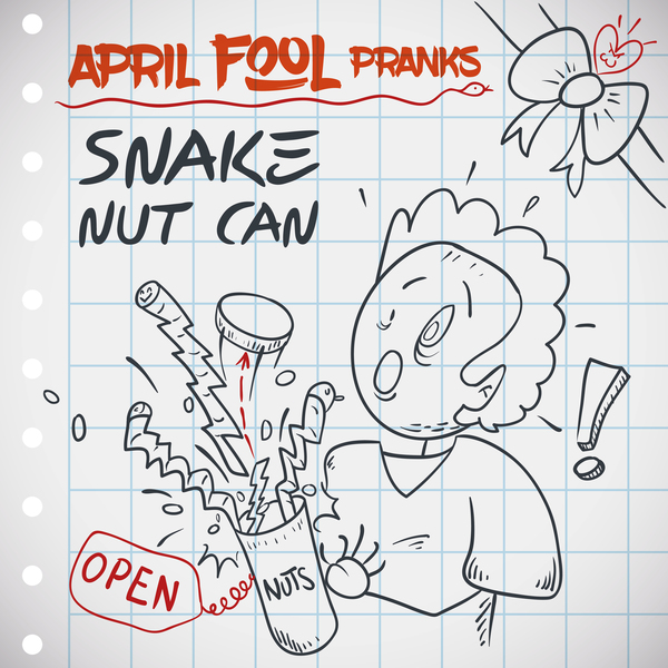 April fools prank hand darwing vector 05
