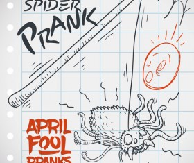 April fools prank hand darwing vector 18