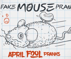 April fools prank hand darwing vector 19