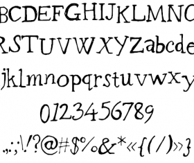Badly Drawn Garamond font