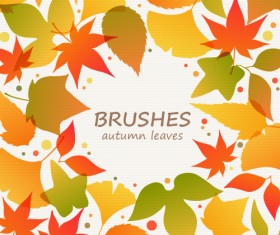 Beautiful autumn leaves photoshop brushes