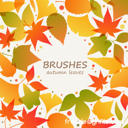 Beautiful autumn leaves photoshop brushes