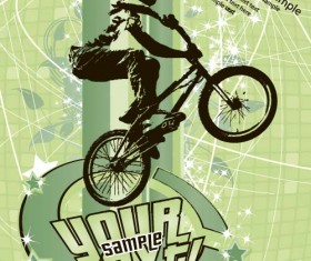 Bicycle BMX background vector design 04