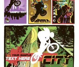 Bicycle BMX background vector design 05