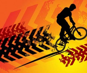 Bicycle BMX background vector design 08