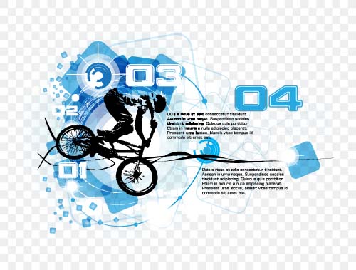Bicycle BMX background vector design 09