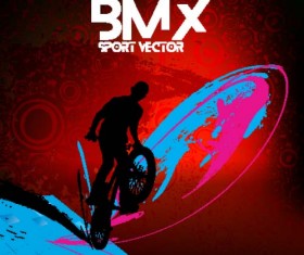 Bicycle BMX background vector design 10