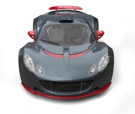 Black sports car front view HD picture