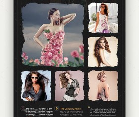 Black styles business flyer psd template