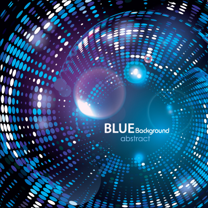 Blue background with abstract vector design