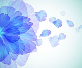Blue flower with petal vector