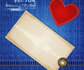 Blue jeans background design vector 03