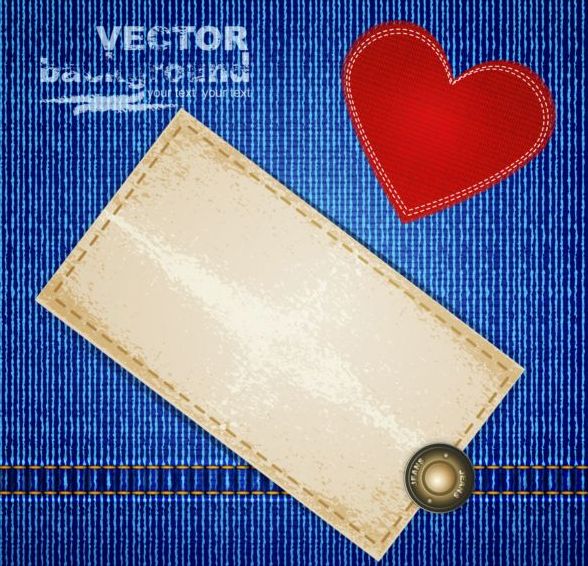 Blue jeans background design vector 03