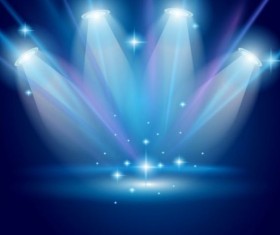 Blue spotlights glowing vector 05 free download