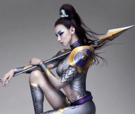 Body painting art Stock Photo