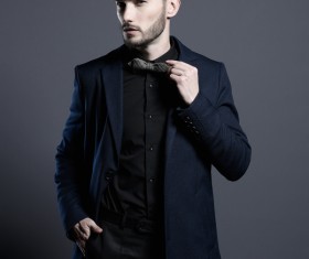 Bow tie handsome man Stock Photo 01