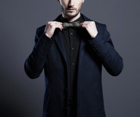Bow tie handsome man Stock Photo 02