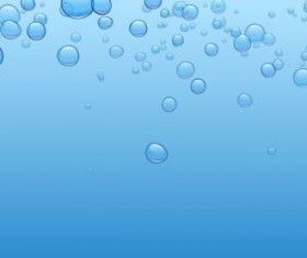 Bubbles with water background vector 01