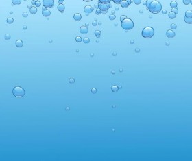 Bubbles with water background vector 02