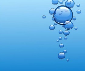 Bubbles with water background vector 04