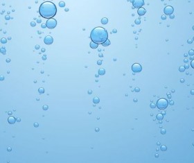 Bubbles with water background vector 05