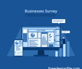 Business survey vector template