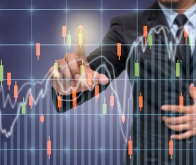 Businessman with different business charts HD picture 01