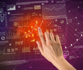 Businessman with different business charts HD picture 02