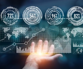 Businessman with different business charts HD picture 03