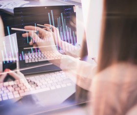 Businessman with different business charts HD picture 06