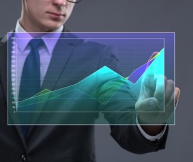 Businessman with different business charts HD picture 08