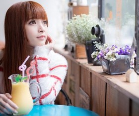 Cafe look days of the girl HD picture