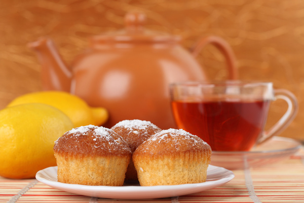 Cakes and tea Stock Photo