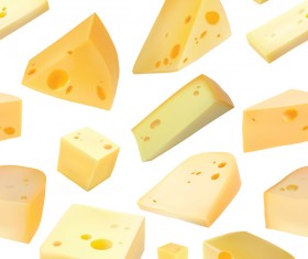 Cheese pattern including seamless vector