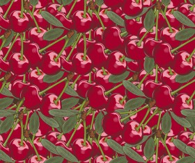 Cherry seamless hand drawn vector