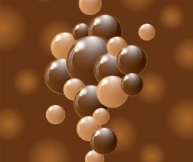 Chocolate ball with blurs background vector