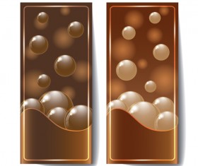 Chocolate card with chocolate ball vector 01